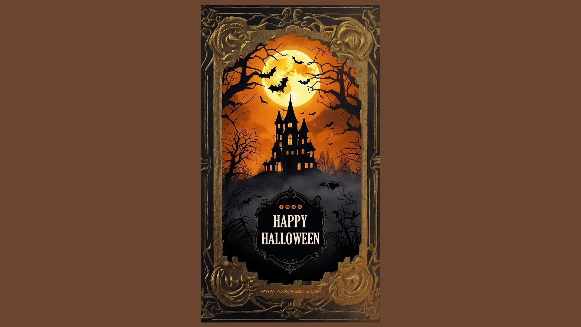 Happy Halloween Greeting Card Template for Instagram Story